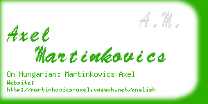axel martinkovics business card